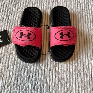 Under Armour Kids Bright Pink Slide Sandals